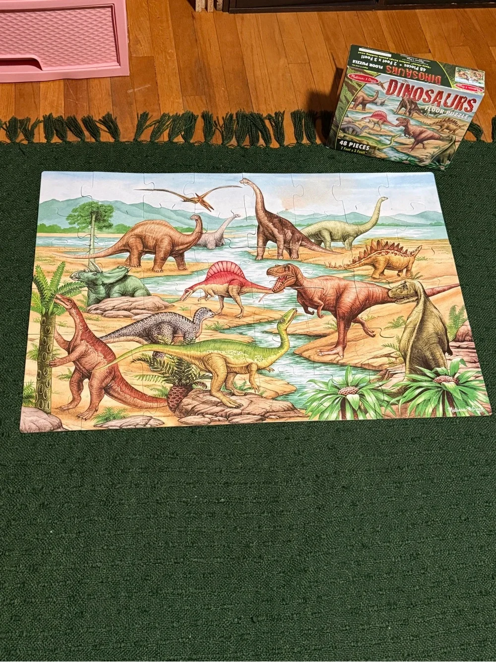 Melissa & Doug Dinosaur and Tyrannosaurus Floor Puzzles - set of 2